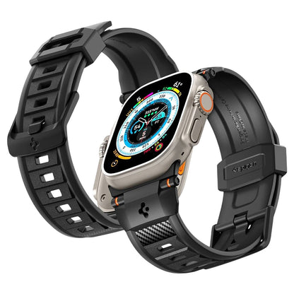 Kaiš Spigen Rugged za Apple Watch 49mm / 46mm / 45mm / 44mm / 42mm Series, Crna AMP07105