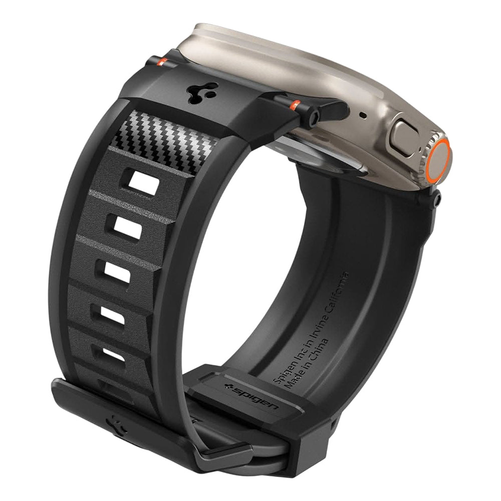 Kaiš Spigen Rugged za Apple Watch 49mm / 46mm / 45mm / 44mm / 42mm Series, Crna AMP07105