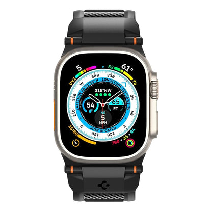 Kaiš Spigen Rugged za Apple Watch 49mm / 46mm / 45mm / 44mm / 42mm Series, Crna AMP07105