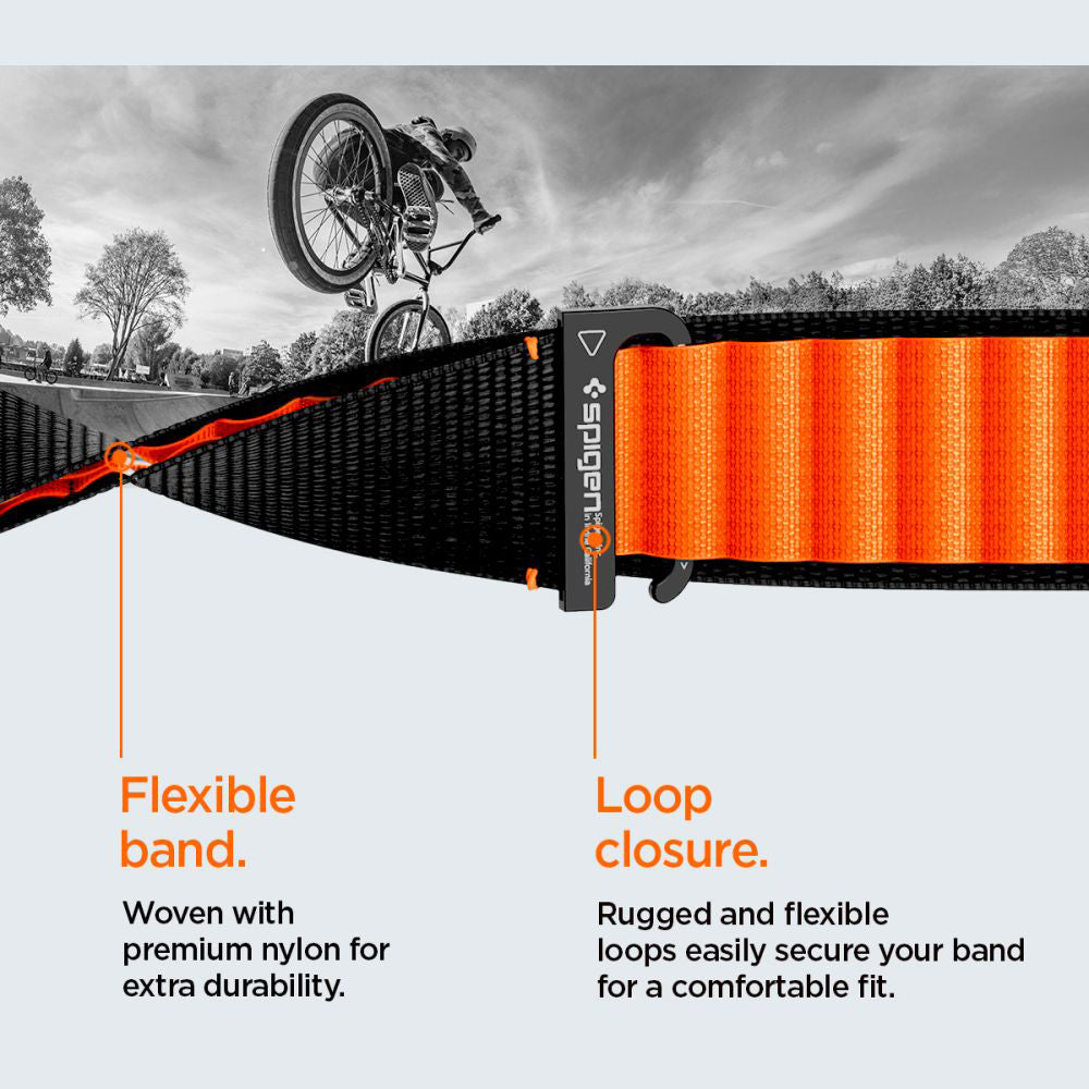 Kaiš Spigen WBF1 za Apple Watch 49mm / 46mm / 45mm / 44mm seriju, Crno-narandžasti