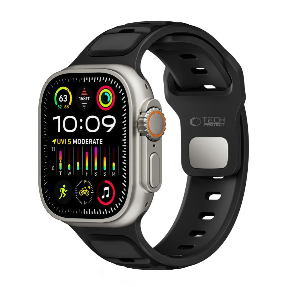 Kaiš Tech-Protect Iconband Line za Apple Watch 49mm / 46mm / 45mm / 44mm serije, Crni