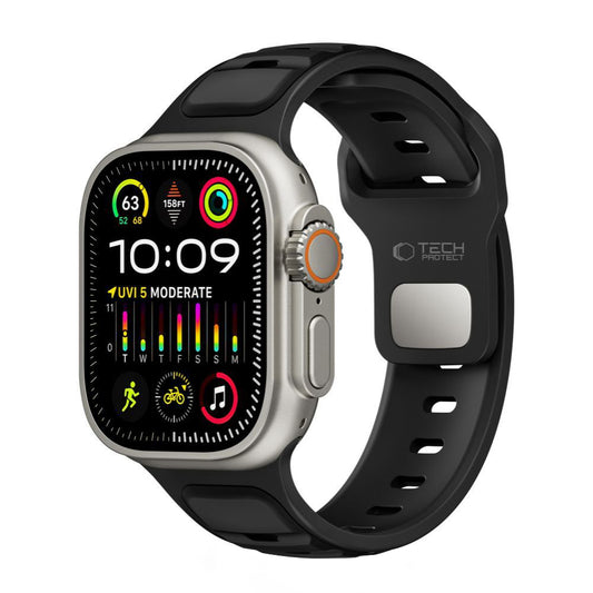 Kaiš Tech-Protect Iconband Line za Apple Watch 49mm / 46mm / 45mm / 44mm serije, Crni