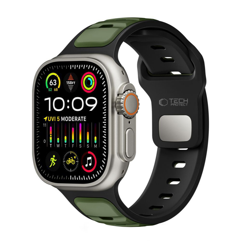 Kaiš Tech-Protect Iconband Line za Apple Watch 49mm / 46mm / 45mm / 44mm serije, Zelena