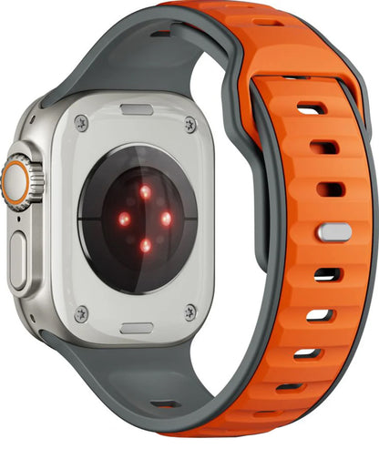 Kaiš Tech-Protect Iconband Line za Apple Watch 49mm / 46mm / 45mm / 44mm serije, Sivo-narandžasta