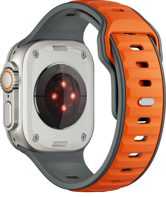 Kaiš Tech-Protect Iconband Line za Apple Watch 49mm / 46mm / 45mm / 44mm serije, Sivo-narandžasta