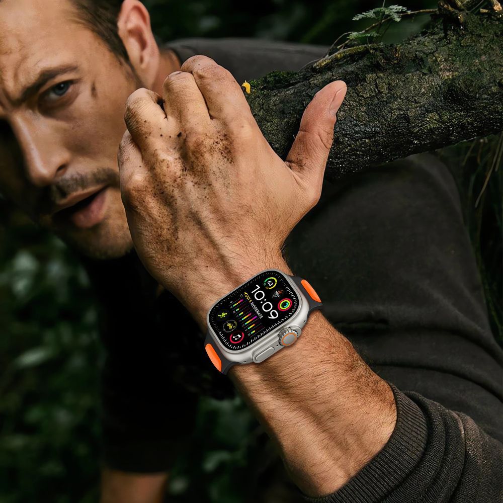 Kaiš Tech-Protect Iconband Line za Apple Watch 49mm / 46mm / 45mm / 44mm serije, Crni