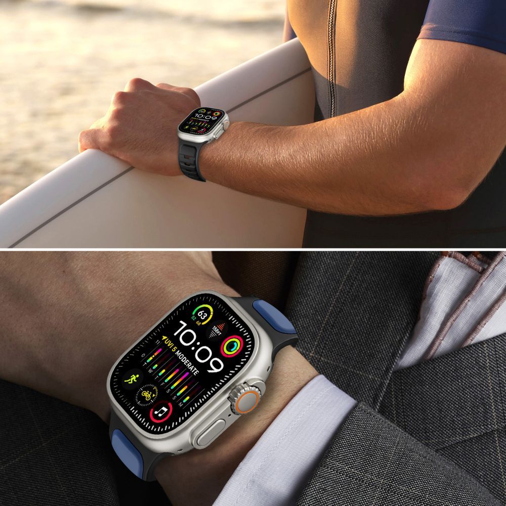 Kaiš Tech-Protect Iconband Line za Apple Watch 49mm / 46mm / 45mm / 44mm serije, Crni