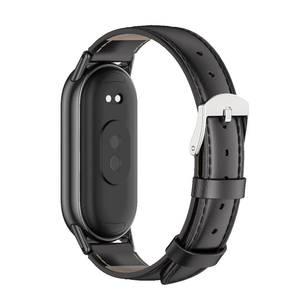 Kaiš Tech-Protect Leatherfit za Xiaomi Smart Band 8 / 9, Crni