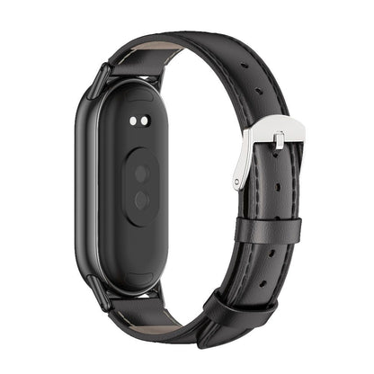 Kaiš Tech-Protect Leatherfit za Xiaomi Smart Band 8 / 9, Crni