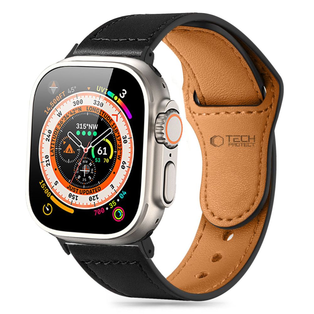Kaiš Tech-Protect NaturalFit za Apple Watch 49mm / 45mm / 44mm / 42mm serije, crni