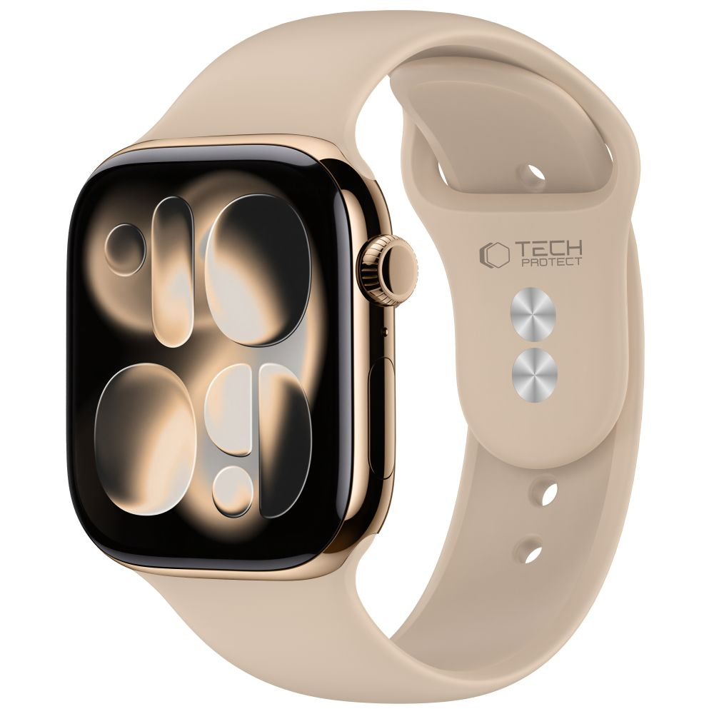 Kaiš Tech-Protect Silicone za Apple Watch 49mm / 46mm / 45mm / 44mm Series, Bež
