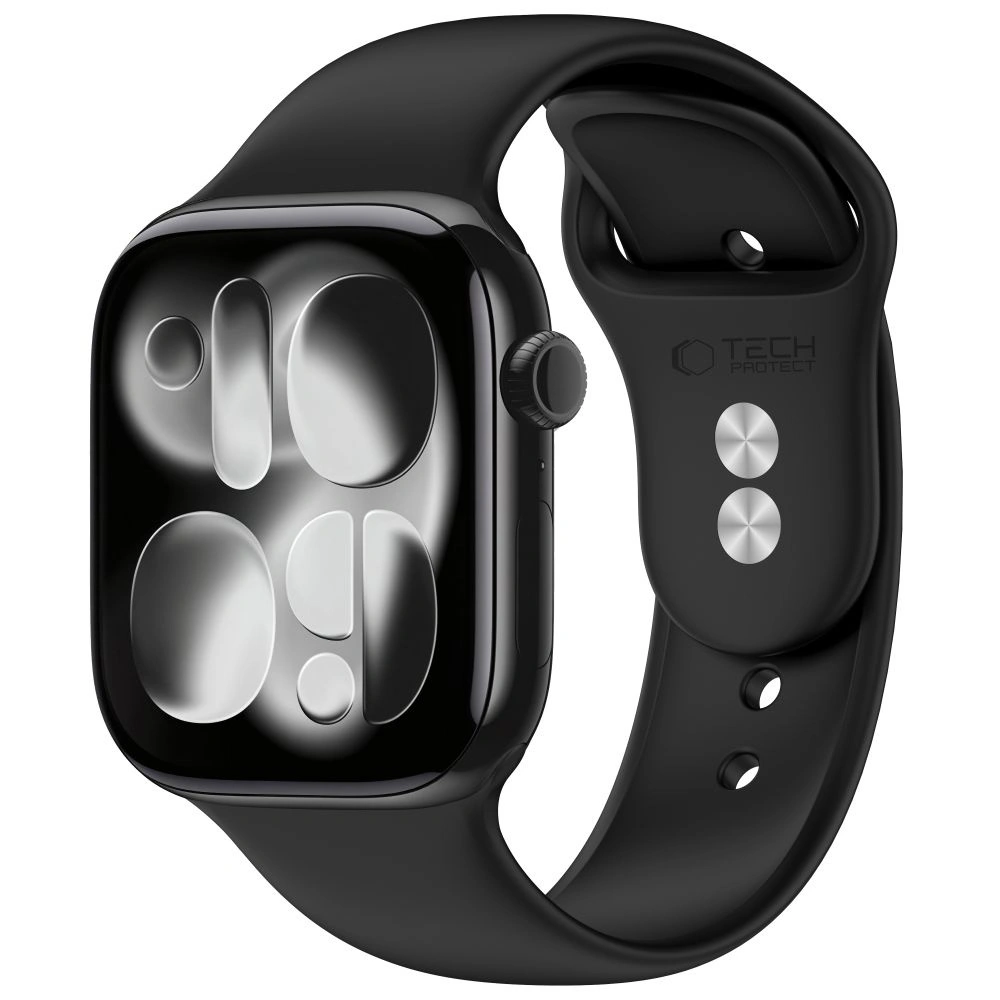 Tech-Protect silikonska narukvica za Apple Watch 49mm / 46mm / 45mm / 44mm serija, crna