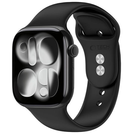 Tech-Protect silikonska narukvica za Apple Watch 49mm / 46mm / 45mm / 44mm serija, crna