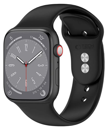Kaiš Tech-Protect Silicone za Apple Watch 42mm / 41mm / 40mm Series, Crni