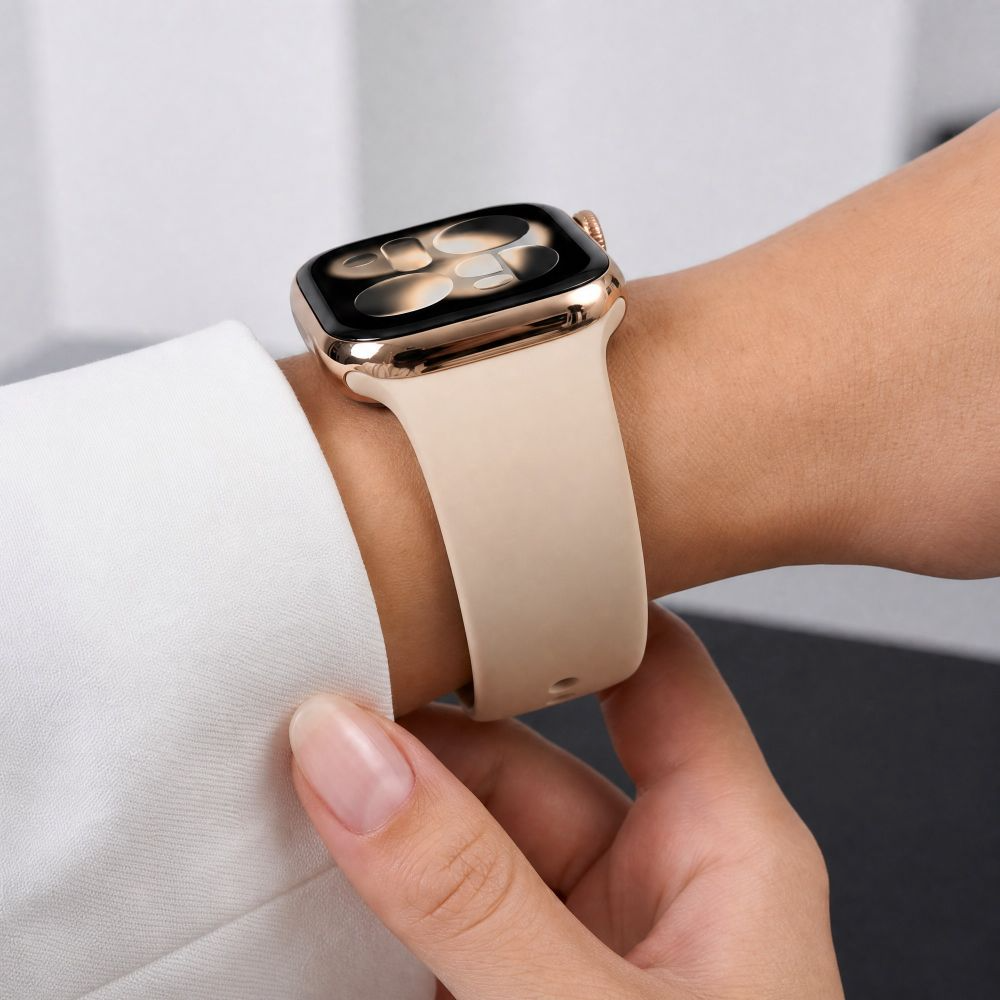 Kaiš Tech-Protect Silicone za Apple Watch 49mm / 46mm / 45mm / 44mm Series, Bež