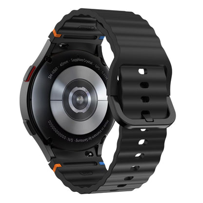 Kaiš Tech-Protect Silicone Sport za Samsung Galaxy Watch7 / Watch FE / Watch6 / Watch5 / Watch4 seriju, crni