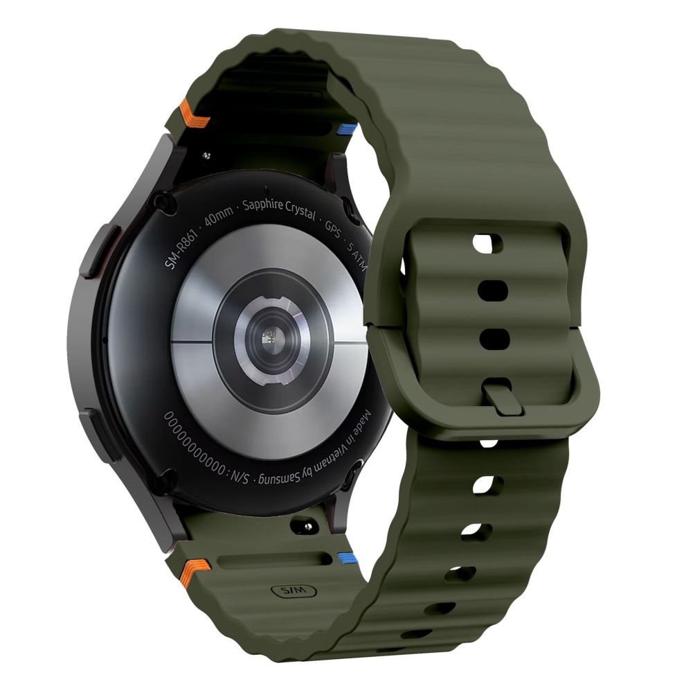 Kaiš Tech-Protect Silicone Sport za Samsung Galaxy Watch7 / Watch FE / Watch6 / Watch5 / Watch4 seriju, Kaki