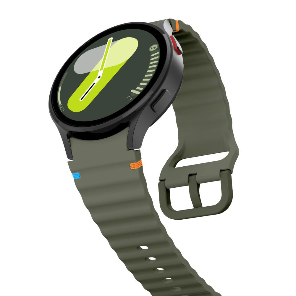 Kaiš Tech-Protect Silicone Sport za Samsung Galaxy Watch7 / Watch FE / Watch6 / Watch5 / Watch4 seriju, Kaki
