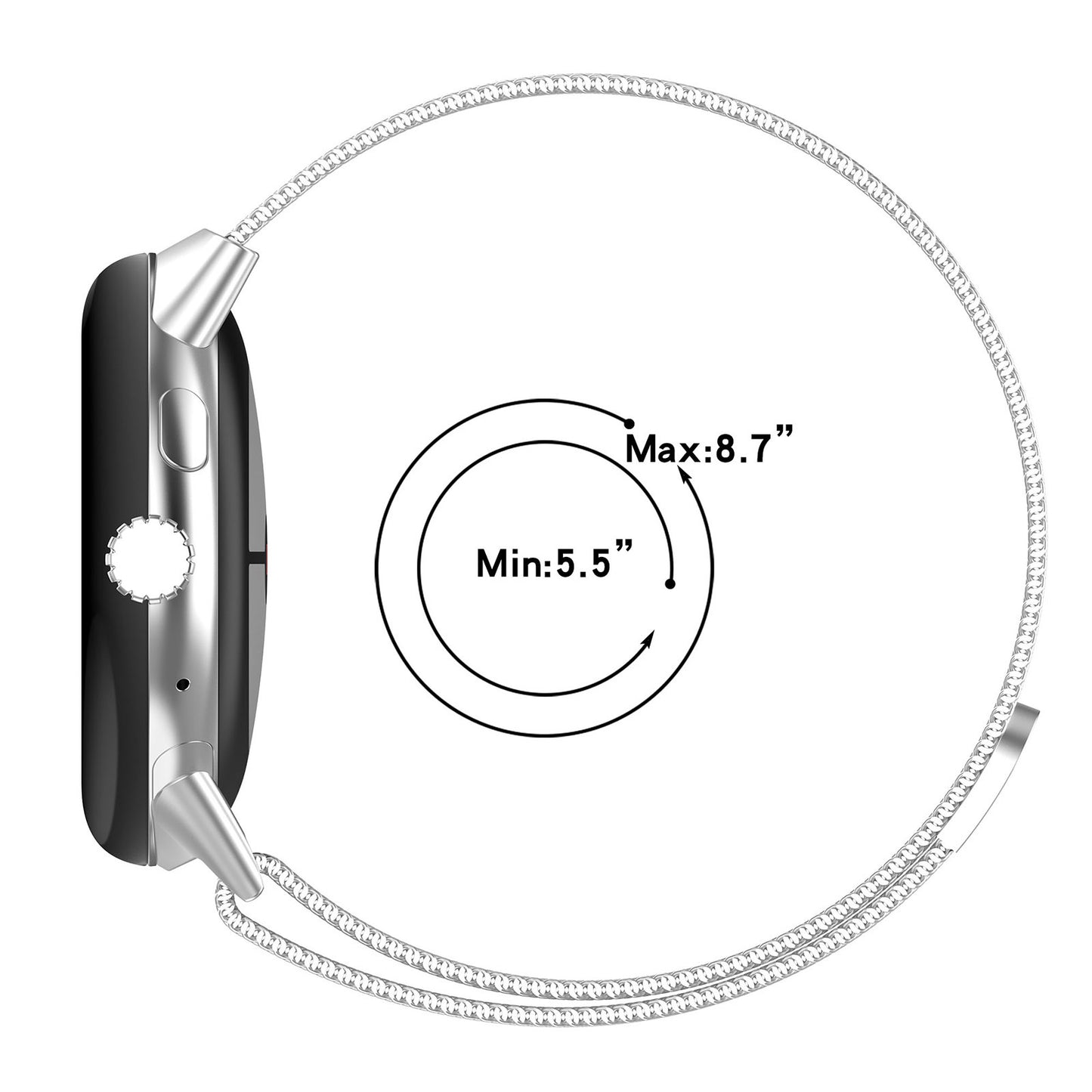 Kaiš Techsuit W009 za Google Pixel Watch 4 45mm, Srebrni