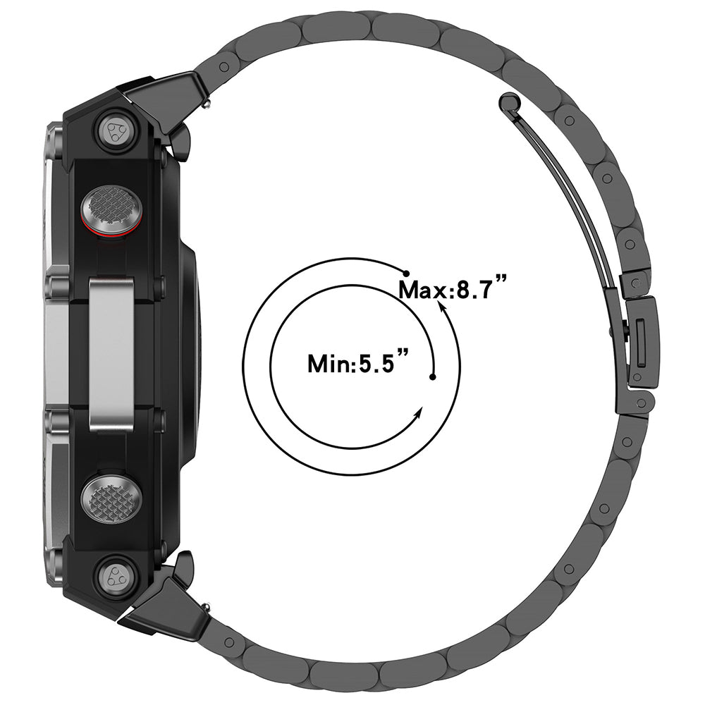 Kaiš Techsuit W010 za Amazfit T-Rex 3, Crni