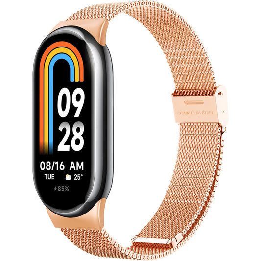 Kaiš Techsuit W022 za Xiaomi Smart Band 9 / 8, 15mm, Zlatno Roze