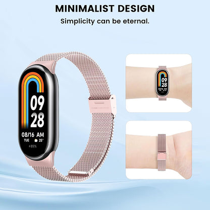 Kaiš Techsuit W022 za Xiaomi Smart Band 9 / 8, 15mm, Zlatno Roze
