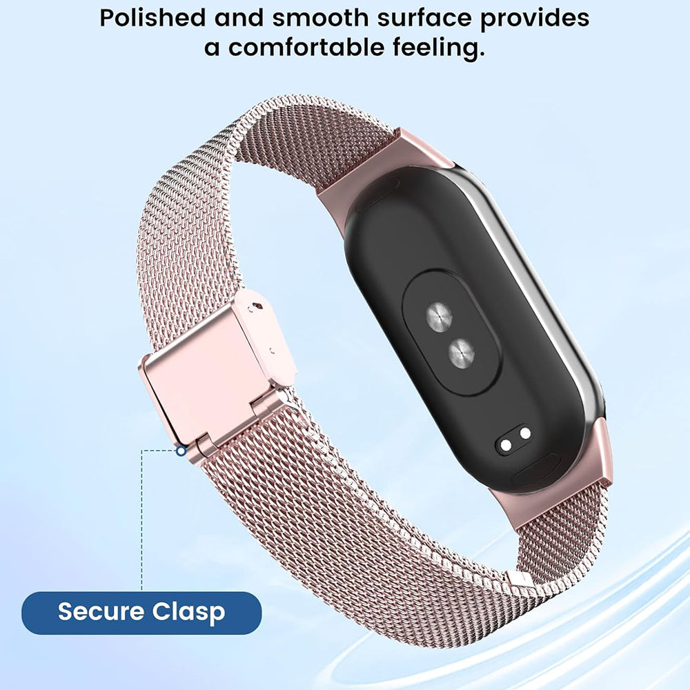 Kaiš Techsuit W022 za Xiaomi Smart Band 9 / 8, 15mm, Zlatno Roze