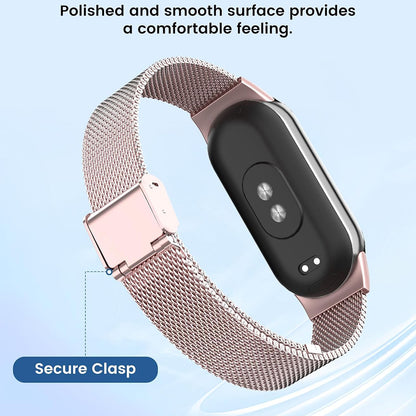 Kaiš Techsuit W022 za Xiaomi Smart Band 9 / 8, 15mm, Zlatno Roze