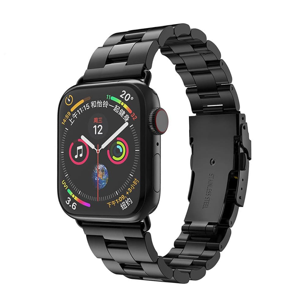 Kaiš Techsuit W036 za Apple Watch 42mm / 41mm / 40mm / 38mm seriju, Crni