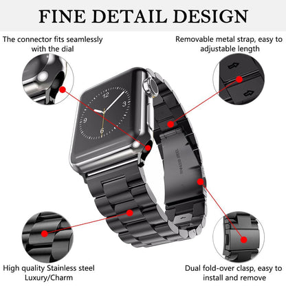 Kaiš Techsuit W036 za Apple Watch 42mm / 41mm / 40mm / 38mm seriju, Crni