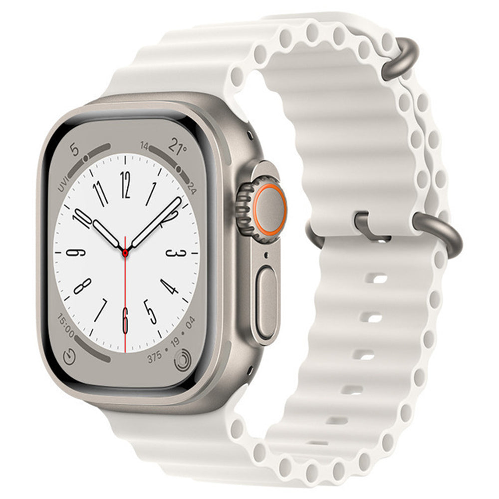 Techsuit kaiš W038 za Apple Watch 49mm / 46mm / 45mm / 44mm / 42mm Series, Bela