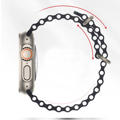 Techsuit kaiš W038 za Apple Watch 49mm / 46mm / 45mm / 44mm / 42mm Series, Bela