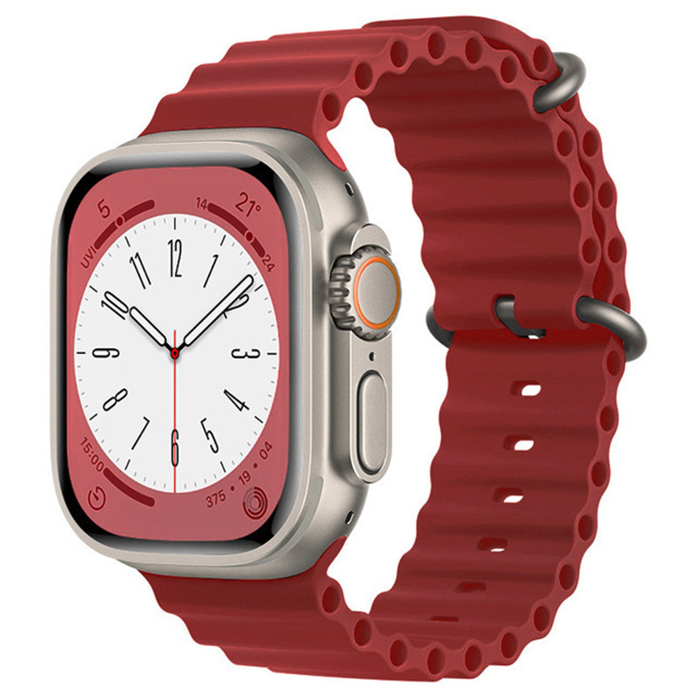 Kaiš Techsuit W038 za Apple Watch 49mm / 46mm / 45mm / 44mm / 42mm serije, Tamno crvena