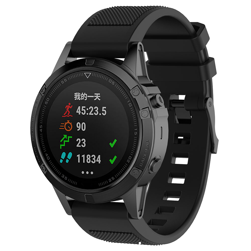 Curea Techsuit W058 za Garmin Instinct / Approach / Fenix seriju satova, 20mm, Crna