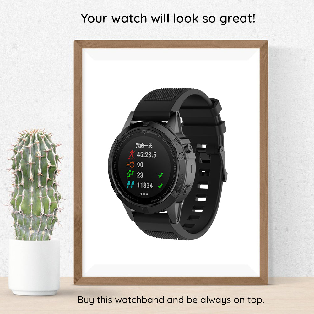 Curea Techsuit W058 za Garmin Instinct / Approach / Fenix seriju satova, 20mm, Crna