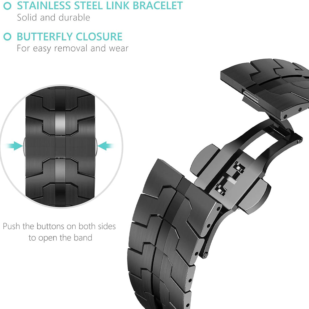 Kaiš Techsuit W063 za Apple Watch 49mm / 46mm / 45mm / 44mm / 42mm serije, Crni