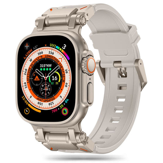 Kaiš Techsuit W064 za Apple Watch 49mm / 46mm / 45mm / 44mm / 42mm serije, Srebrni
