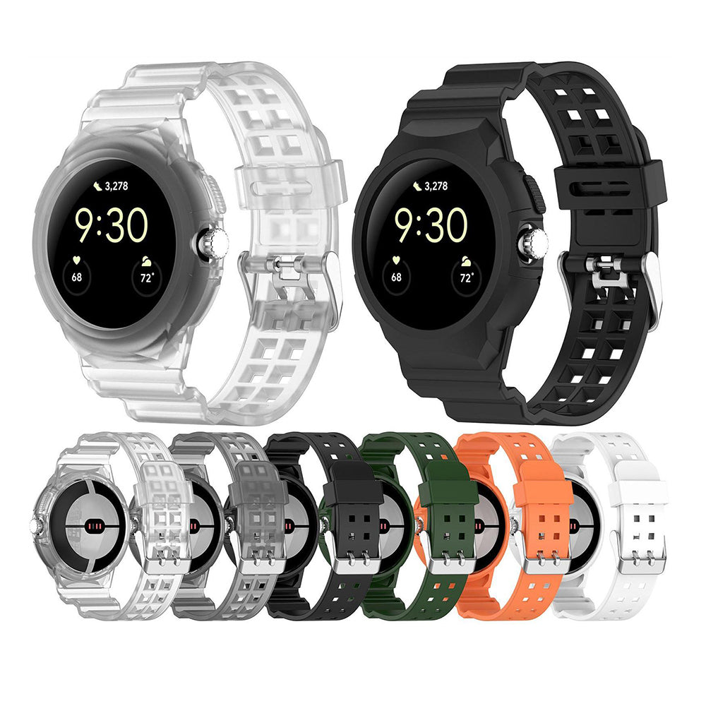 Curea Techsuit W065 za Google Pixel Watch 3 41mm / Watch 2 / Watch, Crna