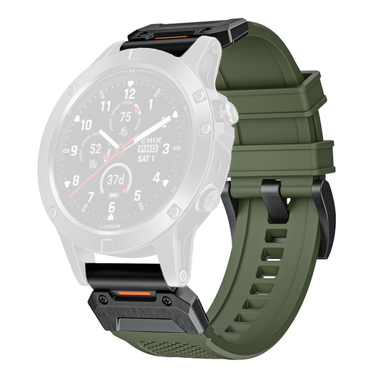 Kaiš Techsuit W068 za Garmin Watch Fenix / Forerunner / Approach Series, 22mm, Crno Zeleni