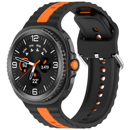 Kaiš Techsuit W078 za Samsung Galaxy Watch 8 Classic / Watch8 44mm / Watch 8 40mm, Crno-Narandžasti