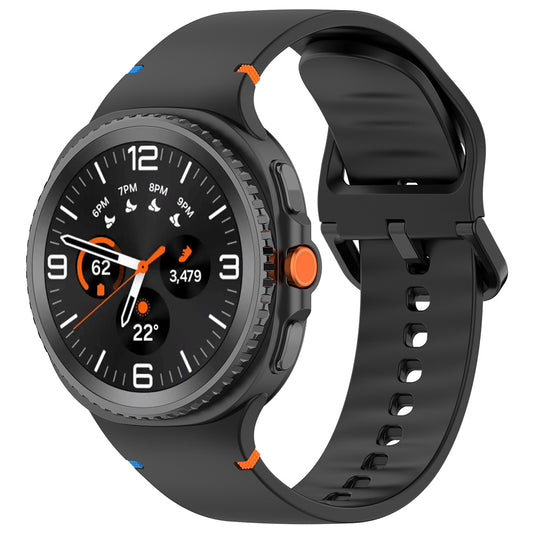 Kaiš Techsuit W079 za Samsung Galaxy Watch 8 Classic / Watch8 44mm / Watch 8 40mm, Crni