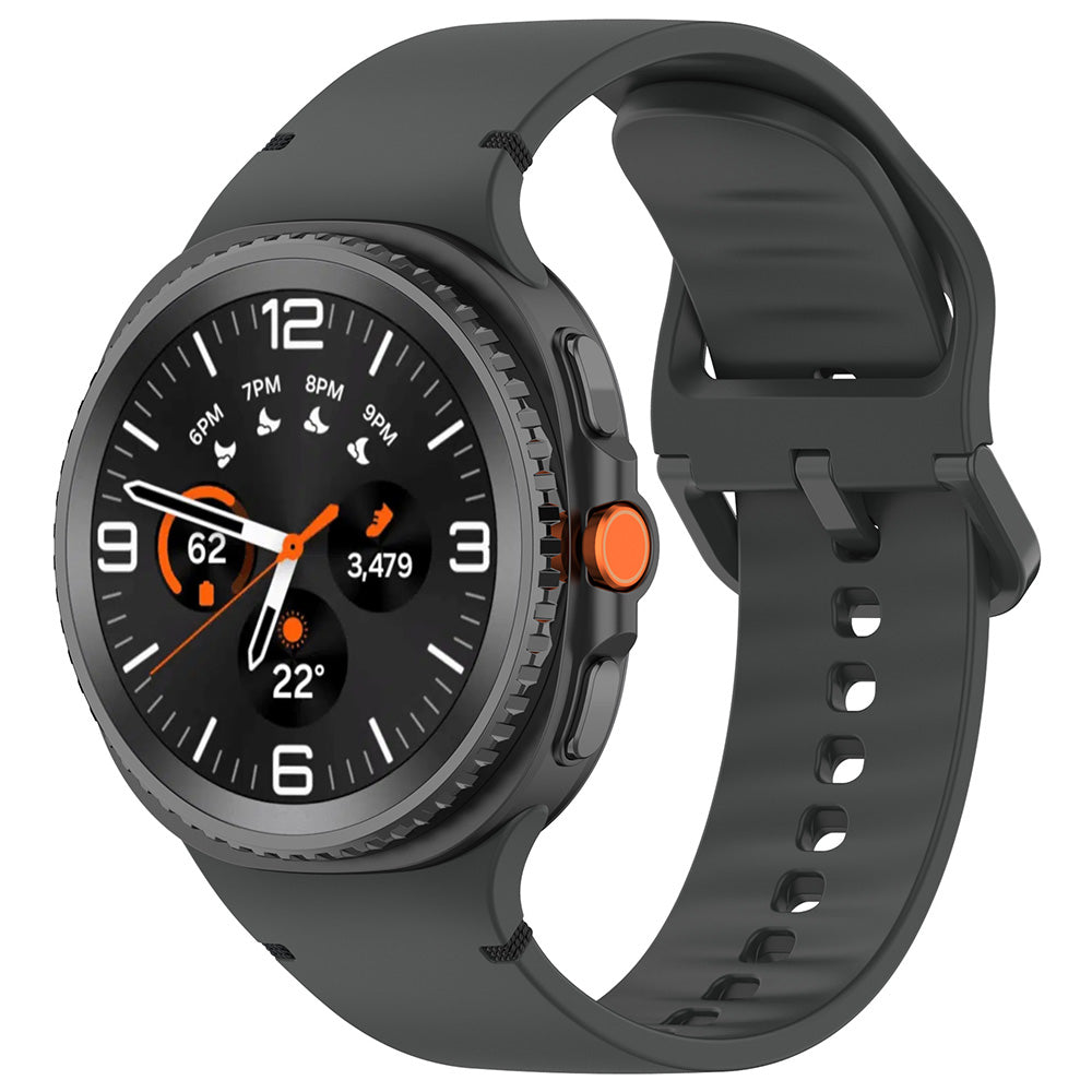 Kaiš Techsuit W079 za Samsung Galaxy Watch 8 Classic / Watch8 44mm / Watch 8 40mm, Crni Grafit