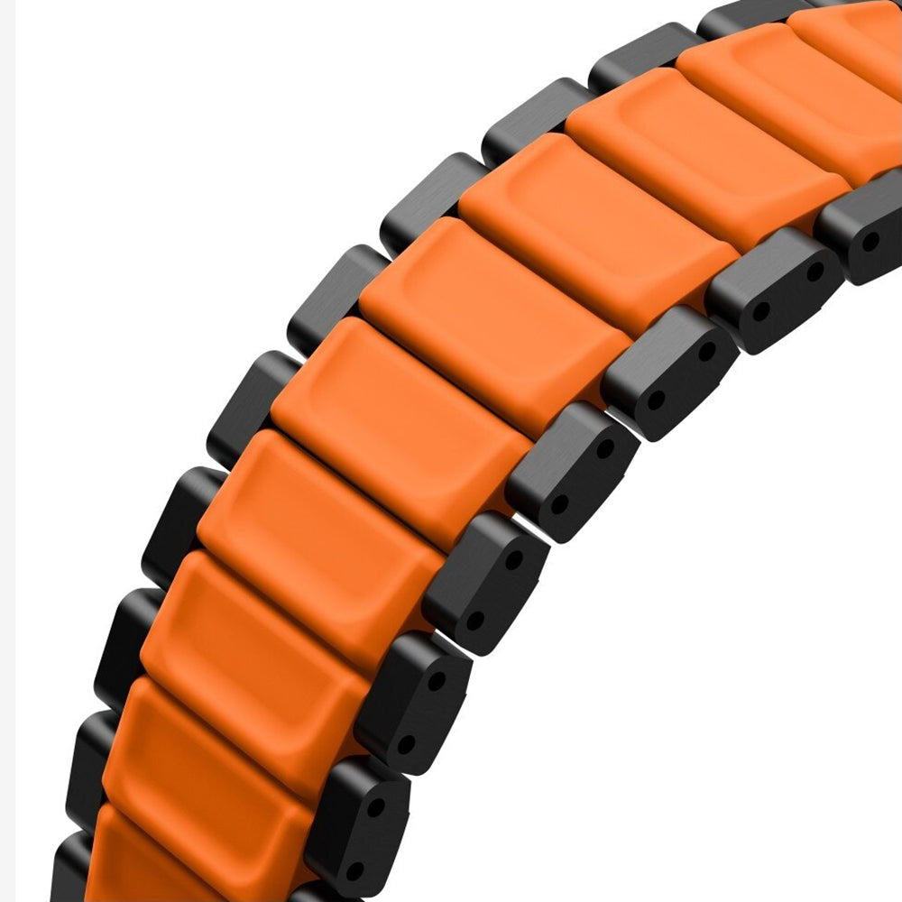 Kaiš UNIQ Strova Flex za Apple Watch 49mm / 46mm / 45mm / 44mm / 42mm Series, Crno Narandžasta