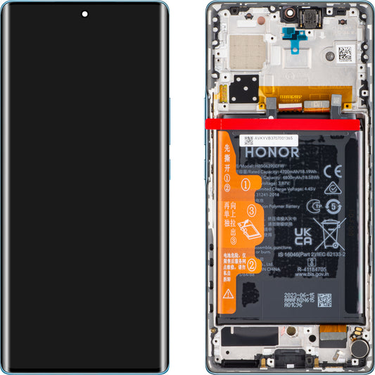 Display sa Touchscreen-om Honor 70, sa Ramom i Baterijom, Plavi (Icelandic Frost), Service Pack 0235ACMJ