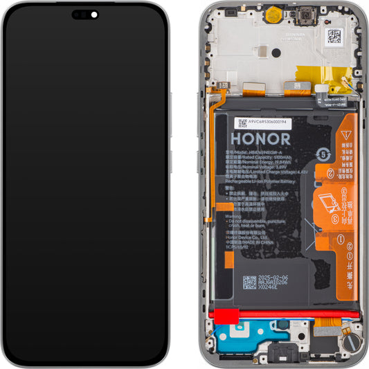 Display sa Touchscreen-om Honor 400 Lite, sa Ramom i Baterijom, Sivi (Velvet Grey), Service Pack 0235ANTA