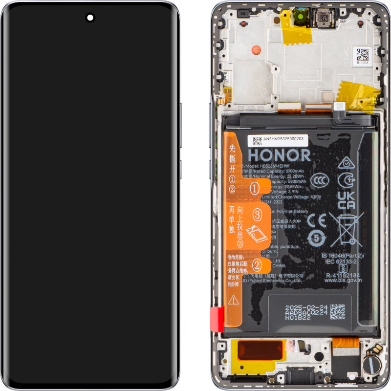 Display sa Touchscreen-om Honor X50, sa Ramom i Baterijom, Srebrni, Service Pack 0235AGJH