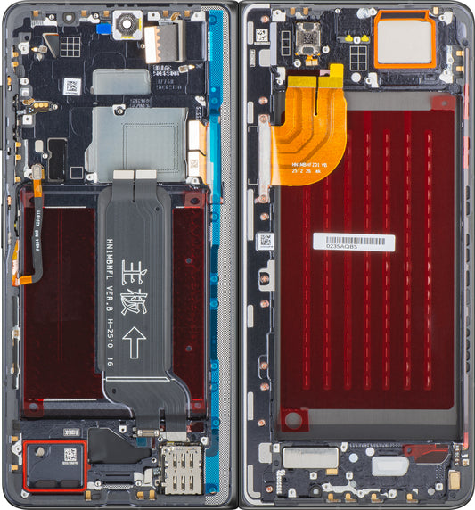 Display sa Touchscreen-om Honor Magic V5, sa Ramom, Sub Inner, Crni, Service Pack 0235AQBS