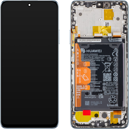 Display sa Touchscreen-om Huawei nova Y90, sa Ramom i Baterijom, Plavi (Crystal Blue), Service Pack 02355ARH