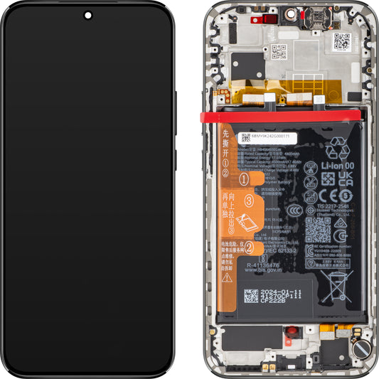 Zaslon s dodirnim ekranom Huawei nova 12s, s okvirom i baterijom, crni, servisni paket 02356BMX