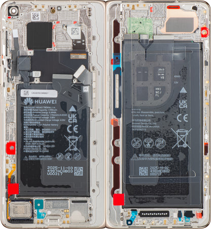 Display sa Touchscreen-om Huawei Mate X7, sa Ramom i Baterijom, Zlatni, Service Pack 02357JRJ